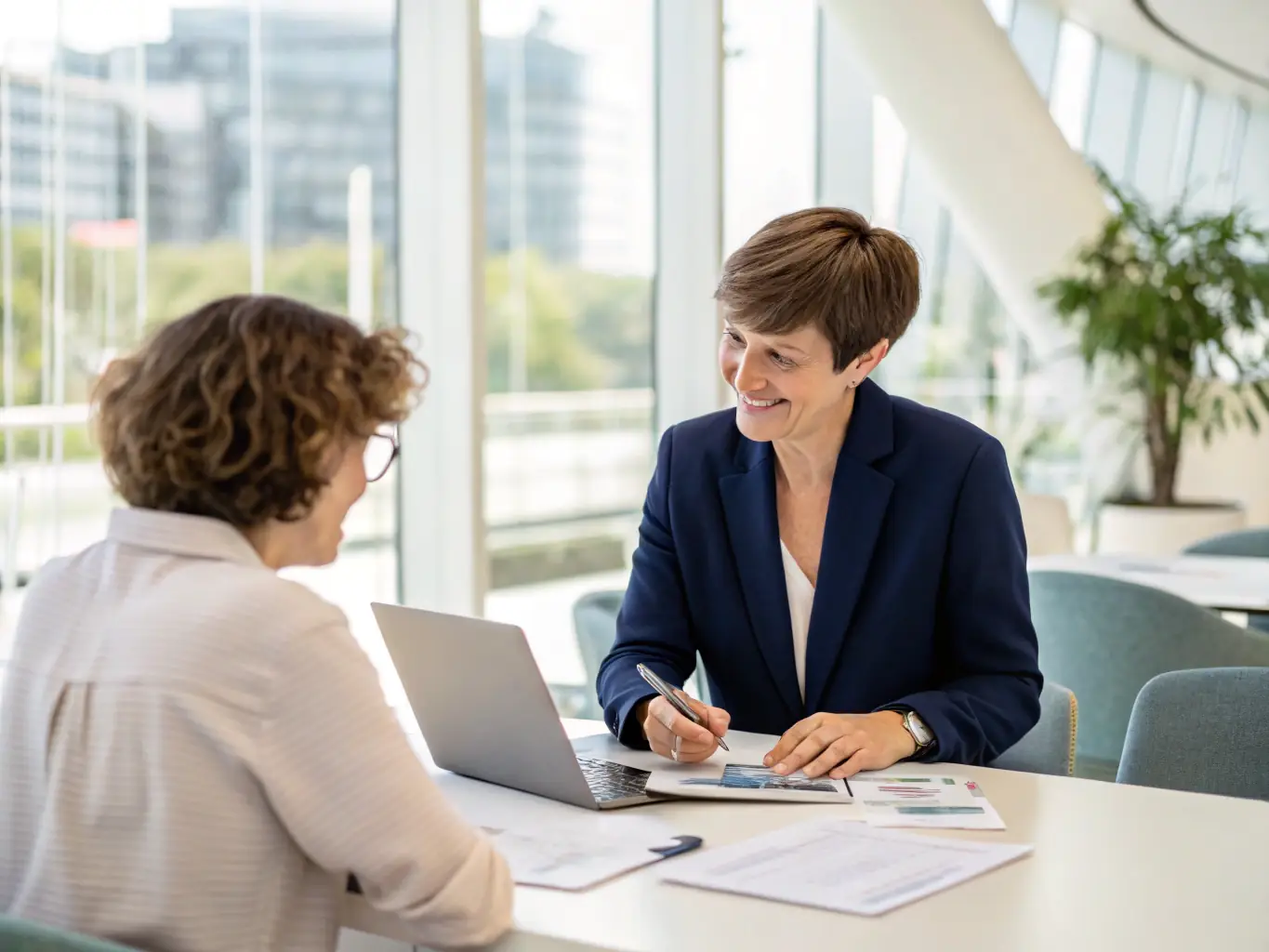 A financial advisor providing personalized investment advice to a client in a comfortable and supportive environment, emphasizing trust and understanding.